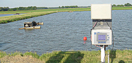 5500 Optical DO Monitor on Pond